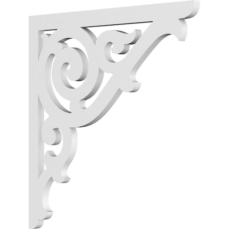 Ekena Millwork Athens Architectural Grade PVC Bracket, 5/8"W X 16"D X 16"H BKTP01X16X16AT